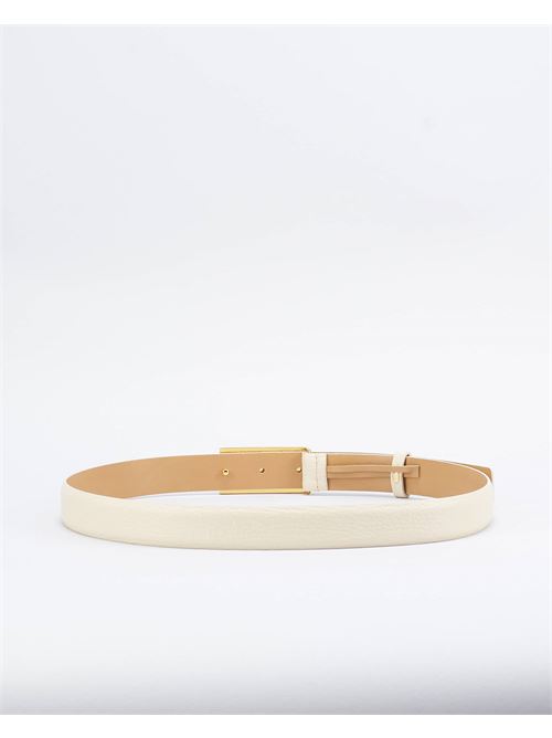 Leather belt with enamel logo plaque Elisabetta Franchi ELISABETTA FRANCHI | Belt | CT02S46E2193